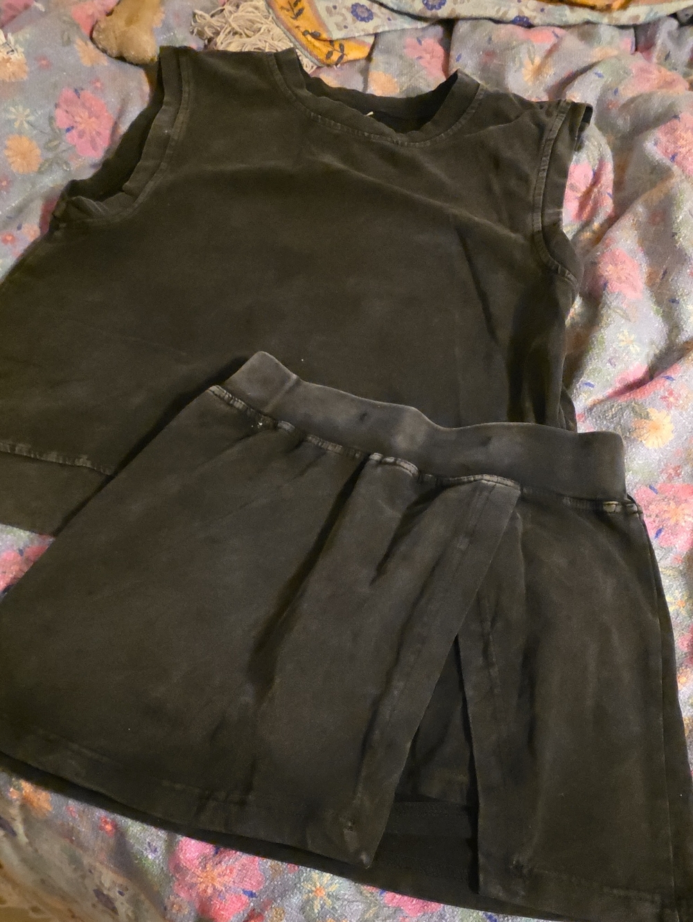 Women's Black Skort - Classic Casual Skirt-Short Hybrid